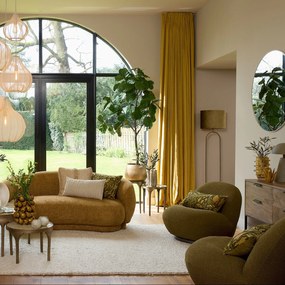 Béžové závesné svietidlo s textilným tienidlom ø 39 cm Elati – Light &amp; Living