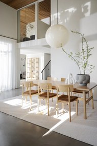 Jedálenský stôl v dekore duba v prírodnej farbe 100x220 cm Plainfield – Rowico