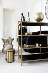 Pedálový odpadkový kôš z nehrdzavejúcej ocele v zlatej farbe 3 l Leman – Wenko