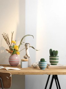 Modro-biely keramický kvetináč Kähler Design, ø 12 cm