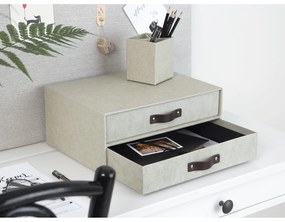 Béžový zásuvkový box s 2 zásuvkami Bigso Box of Sweden Birger