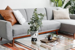 Čierno-biela porcelánová váza Mauro Ferretti Pot Face