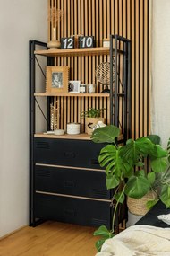 Biely stojanček na šperky s detailom z bukového dreva YAMAZAKI Tosca Branch