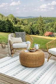 Biela vonkajšia stolová lampa na USB Sam - Sirius