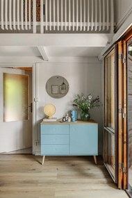 Zelená sklenená váza Hübsch Sole, výška 20 cm