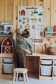 Detská nástenná dekorácia Farm Numbers – Lorena Canals