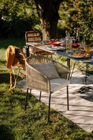 Sivý záhradný stôl pre 8 osôb Bonami Selection Strong, 210 x 100 cm