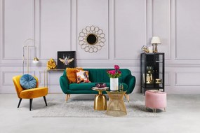 Horčicovožlté kreslo WOOOD Sara