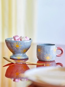 Svetlomodrá keramická detská miska ø 9 cm Nini – Bloomingville