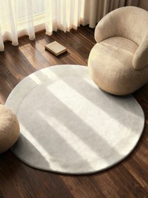 Krémový ručne tkaný okrúhly koberec s prímesou vlny ø 160 cm Kari Organic – Villeroy&amp;Boch