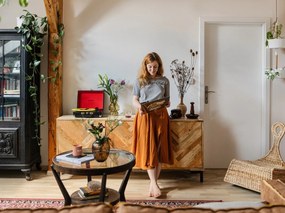 Červený behúň Nouristan Skazar Isfahan, 80 x 250 cm