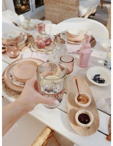 Ružový pohár z recyklovaného skla Ego Dekor Water, 0,4 l