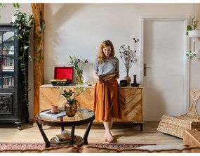 Červený behúň Nouristan Skazar Isfahan, 80 x 250 cm