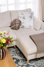 Béžová rozkladacia pohovka do "U" Miuform Scandic Lagom, ľavý roh