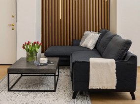 Antracitovosivá rozkladacia rohová pohovka Miuform Charming Charlie, ľavý roh