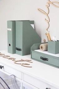 Zelený kartónový organizér na dokumenty Archie Canvas Paper Laminate – Bigso