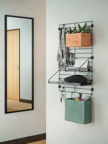 Sivý látkový komponent - úložný box 24x9 cm Mural – Metaltex