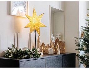 Biely keramický lampáš Kähler Design Long Church, výška 10 cm