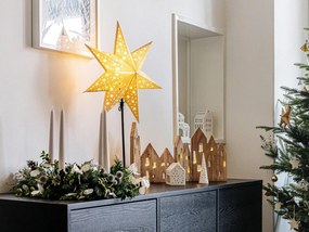 Biely keramický lampáš Kähler Design Long Church, výška 10 cm