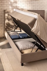 Boxspring posteľ taupe s úložným priestorom 160x200 cm Elva Bold – Bonami Selection