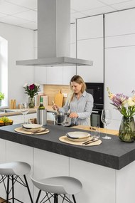 Sivá sklenená váza Bitz Kusintha, výška 22 cm