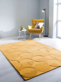 Žltý koberec z vlny Flair Rugs Gigi, 120 × 170 cm