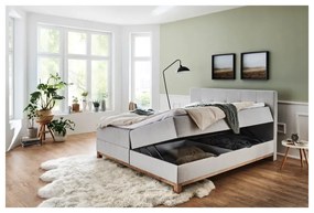 Svetlosivá boxspring posteľ s úložným priestorom 180x200 cm Catania - Meise Möbel