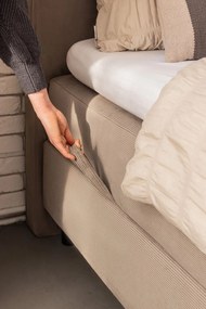 Boxspring posteľ taupe s úložným priestorom 160x200 cm Elva Bold – Bonami Selection