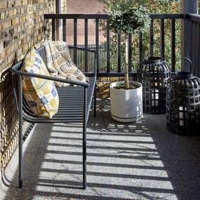 Súprava 2 čiernych bambusových lampášov Hübsch Bamboo Garo