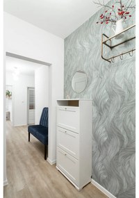 Nástenné zrkadlo s rámom v zlatej farbe House Nordic Jersey, ø 40 cm