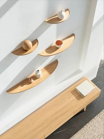 Police z dubového dreva v prírodnej farbe Mu - Gazzda