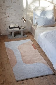 Bavlnený prateľný behúň vo svetlomodrej a béžovej farbe 70x150 cm Figura – Mette Ditmer Denmark