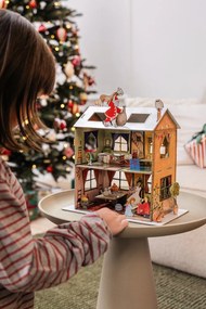 Béžový hliníkový odkladací stolík White Label Ringar, ø 39,5 cm