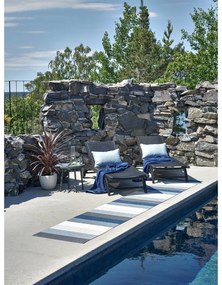 Modro-krémový vnútorný a vonkajší behúň 70x200 cm Molly Ocean Grey – Pappelina