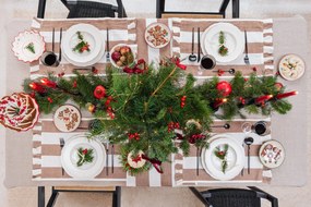 Behúň na stôl s prímesou ľanu 50x150 cm Maura – Kave Home