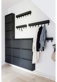 Čierny kovový nástenný vešiak s poličkou Dax Play – Spinder Design