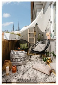 Čierne záhradné kreslo z umelého ratanu Bonami Selection Avocado