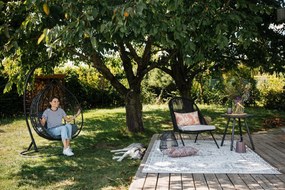 Sivý záhradný stôl Bonami Essentials Lounge, ø 51 cm