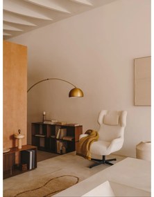 Stojacia lampa v zlatej farbe s kovovým tienidlom (výška 185 cm) Madali – Kave Home