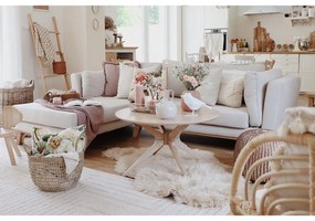 Béžová variabilná rozkladacia rohová pohovka Bonami Selection Pop