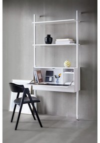 Čierna jedálenská stolička z dubového dreva s koženým sedákom Findahl by Hammel Mette