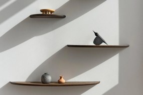 Hnedá polica z dubového dreva 70 cm Mu – Gazzda