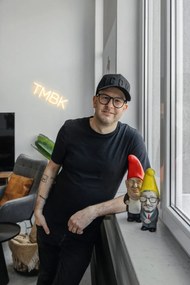 Čierny kovový úložný košík Zone Inu, ø 40,6 cm