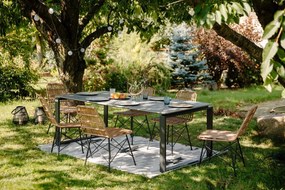 Sivý záhradný stôl pre 8 osôb Bonami Selection Strong, 210 x 100 cm