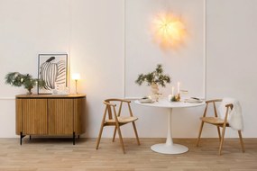 Okrúhly biely jedálenský stôl Marckeric Oda, ⌀ 110 cm