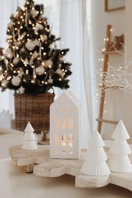 Biely keramický svietnik Kähler Design Urbania Lighthouse Church