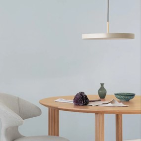 Krémovobiele LED závesné svietidlo so stmievačom s kovovým tienidlom ø 43 cm Asteria Plus Medium – UMAGE