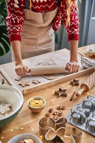 Béžová bavlnená kuchynská zástera Tiseco Home Studio