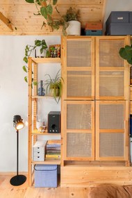 Modrý svietnik Bloomingville Bess, výška 22 cm