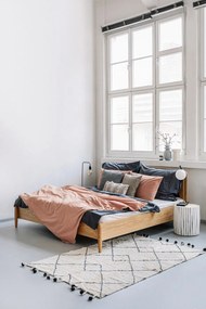 Modro-sivá keramická váza Kähler Design Kontur, výška 29 cm